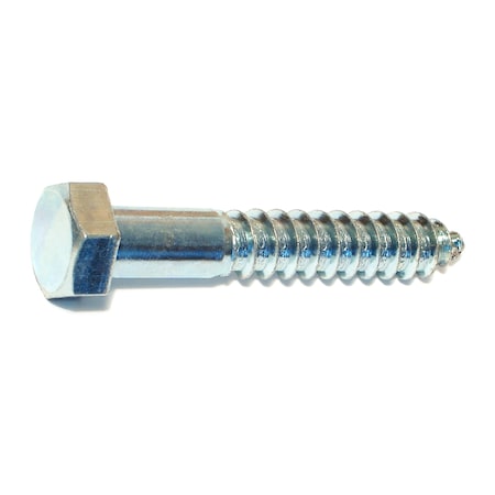 Midwest Fastener Lag Screw, 1/2 in, 3 in, Steel, Zinc Plated Hex Hex Drive, 6 PK 35064